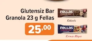 Glutensiz Bar Granola 23 G Fellas