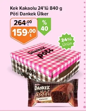 Kek Kakaolu 24'Lü 840 G Pöti Dankek Ülker