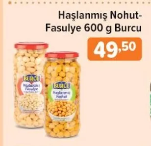 Haşlanmış Nohut-Fasulye 600 G Burcu
