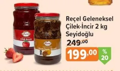 Reçel Geleneksel Çilek-İncir 2 Kg Seyidoğlu