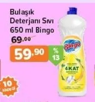 Bulaşık Deterjanı Sıvı 650 Ml Bingo