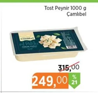 Çamlıbel Tost Peyniri 1000 G