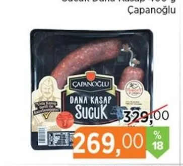 Çapanoğlu Dana Kasap Sucuk 400 G
