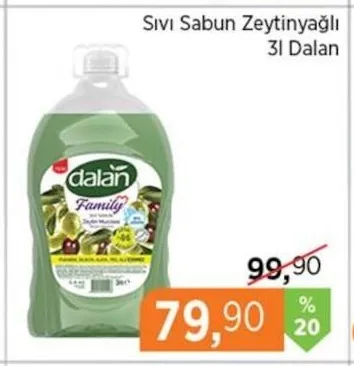 Dalan Sıvı Sabun Zeytinyağlı 3Lt