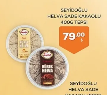 Seyi̇Doğlu Helva Sade Kakao'Lu 400G Tepsi̇
