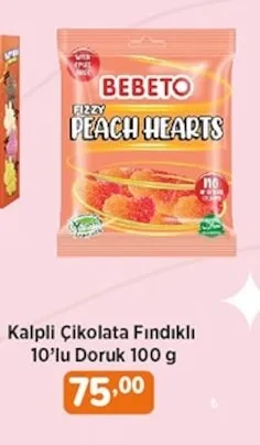 Kalpli Çikolata Fındıklı 10'Lu Doruk 100 G