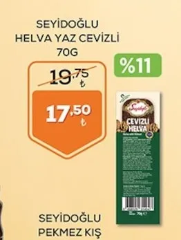 Seyi̇Doğlu Helva Yaz Cevi̇Zli̇ 70G