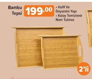 Bambu Tepsi 2'Li