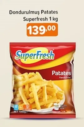 Dondurulmuş Patates Superfresh 1 Kg