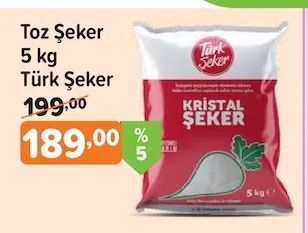 Toz Şeker 5 Kg Türk Şeker