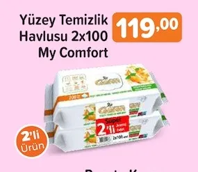 Yüzey Temizlik Havlusu 2X100 My Comfort