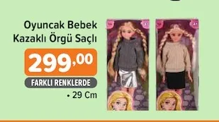 Oyuncak Bebek Kazaklı Örgü Saçlı