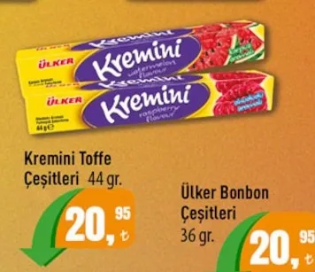 Ülker Kremini Toffe Çeşitleri 44 Gr