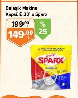 Bulaşık Makine Kapsülü 30'Lu Sparx