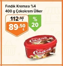 Fındık Kreması %4 400 G Çokokrem Ülker