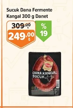 Sucuk Dana Fermente Kangal 300 G Danet