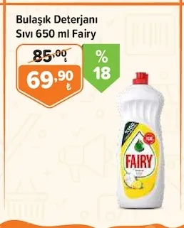Bulaşık Deterjanı Sıvı 650 Ml Fairy