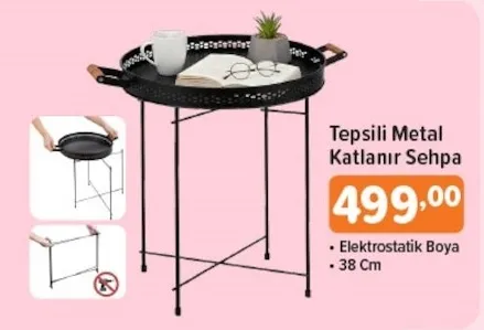 Tepsili Metal Katlanır Sehpa