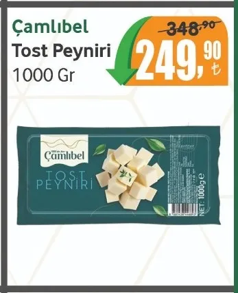 Çamlıbel Tost Peyniri 1000 Gr