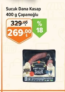 Sucuk Dana Kasap 400 G Çapanoğlu
