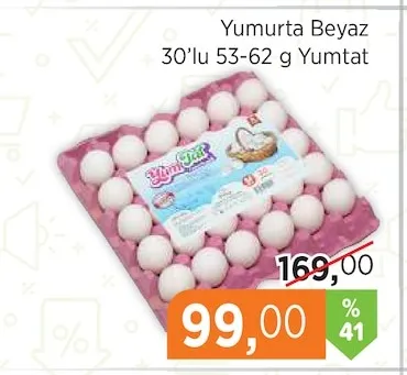 Yumurta Beyaz 30'Lu 53-62 G Yumtat