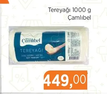 Çamlıbel Tereyağı 1000 G