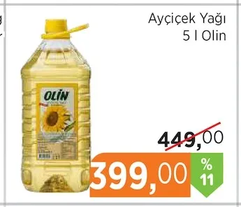 Ayçiçek Yağı 5 L Olin