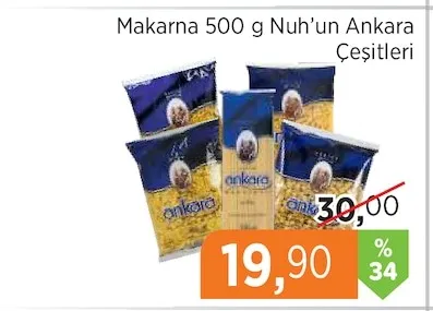 Makarna 500 G Nuh'Un Ankara Çeşitleri