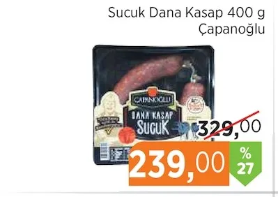 Sucuk Dana Kasap 400 G Çapanoğlu
