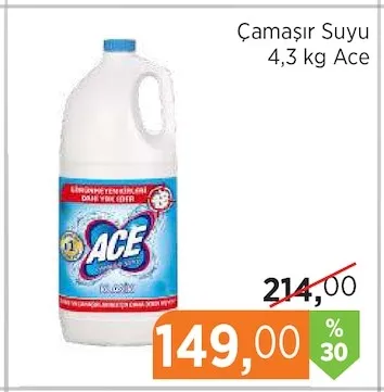 Çamaşır Suyu 4,3 Kg Ace