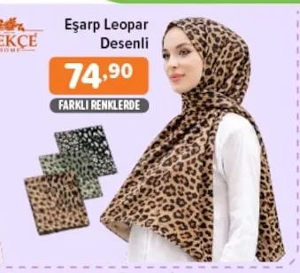 Eşarp Leopar Desenli