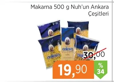 Makarna 500 G Nuh'Un Ankara Çeşitleri