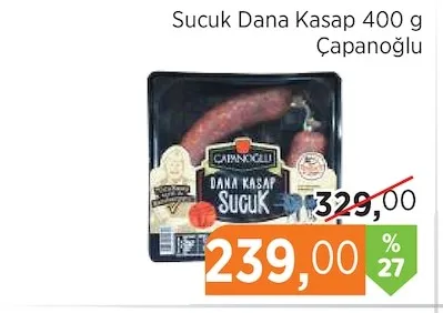 Sucuk Dana Kasap 400 G Çapanoğlu
