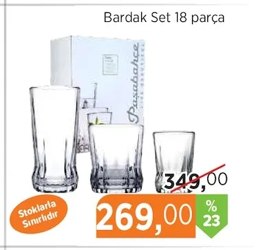 Bardak Set 18 Parça