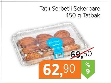 Tatl Şerbetli Şekerpare 450 G Tatbak