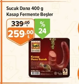 Sucuk Dana 400 G Kasap Fermente Beşler