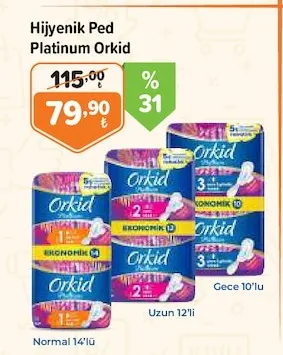 Hijyenik Ped Platinum Orkid