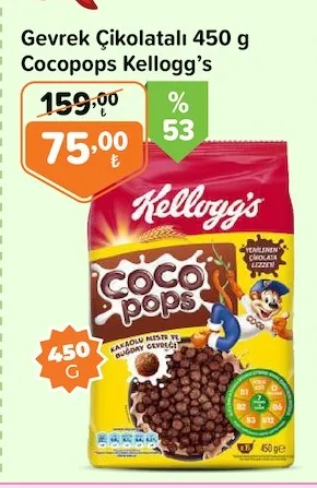Gevrek Çikolatalı 450 G Cocopops Kellogg'S