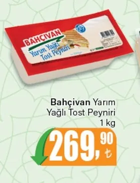 Bahçıvan Yarım Yağlı Tost Peyniri 1 Kg