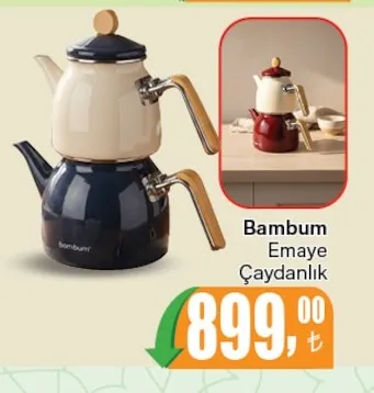 Bambum Emaye Çaydanlık