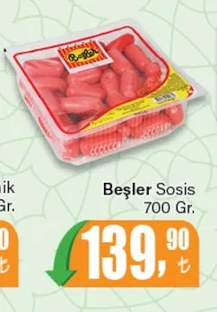 Beşler Sosis 700 Gr.