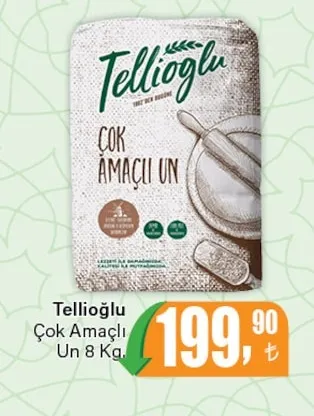 Tellioğlu Çok Amaçlı Un 8 Kg.