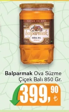Balparmak Ova Süzme Çiçek Balı 850 Gr.