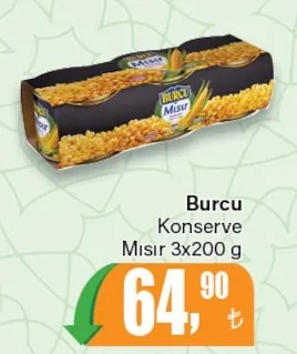 Burcu Konserve Mısır 3X200 G