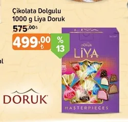Çikolata Dolgulu 1000 G Liya Doruk