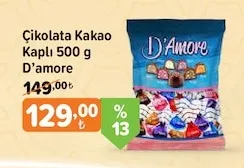 Çikolata Kakao Kaplı 500 G D'Amore