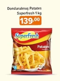Dondurulmuş Patates Superfresh 1 Kg