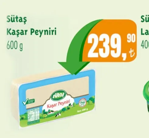 Sütaş Kaşar Peyniri 600 G