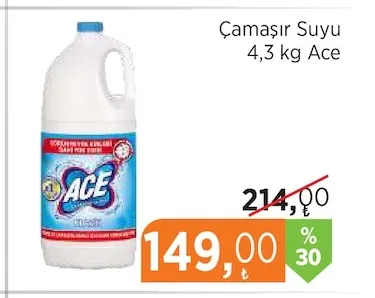 Çamaşır Suyu 4,3 Kg Ace