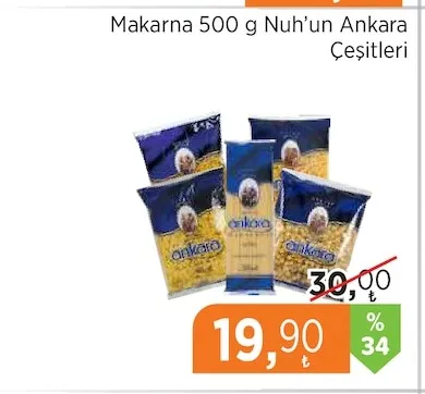Makarna 500 G Nuh'Un Ankara